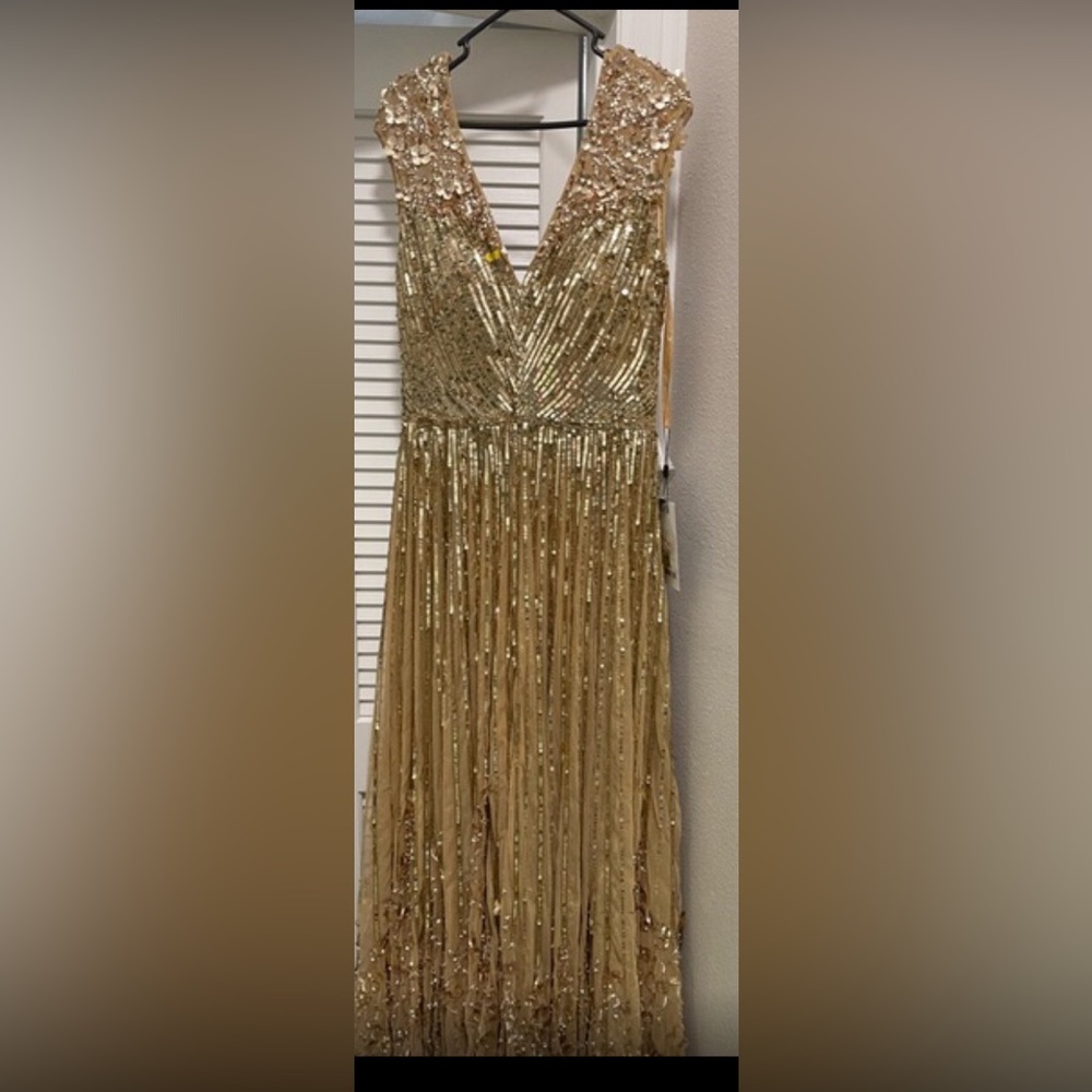 Mac Duggal Gold formal gown